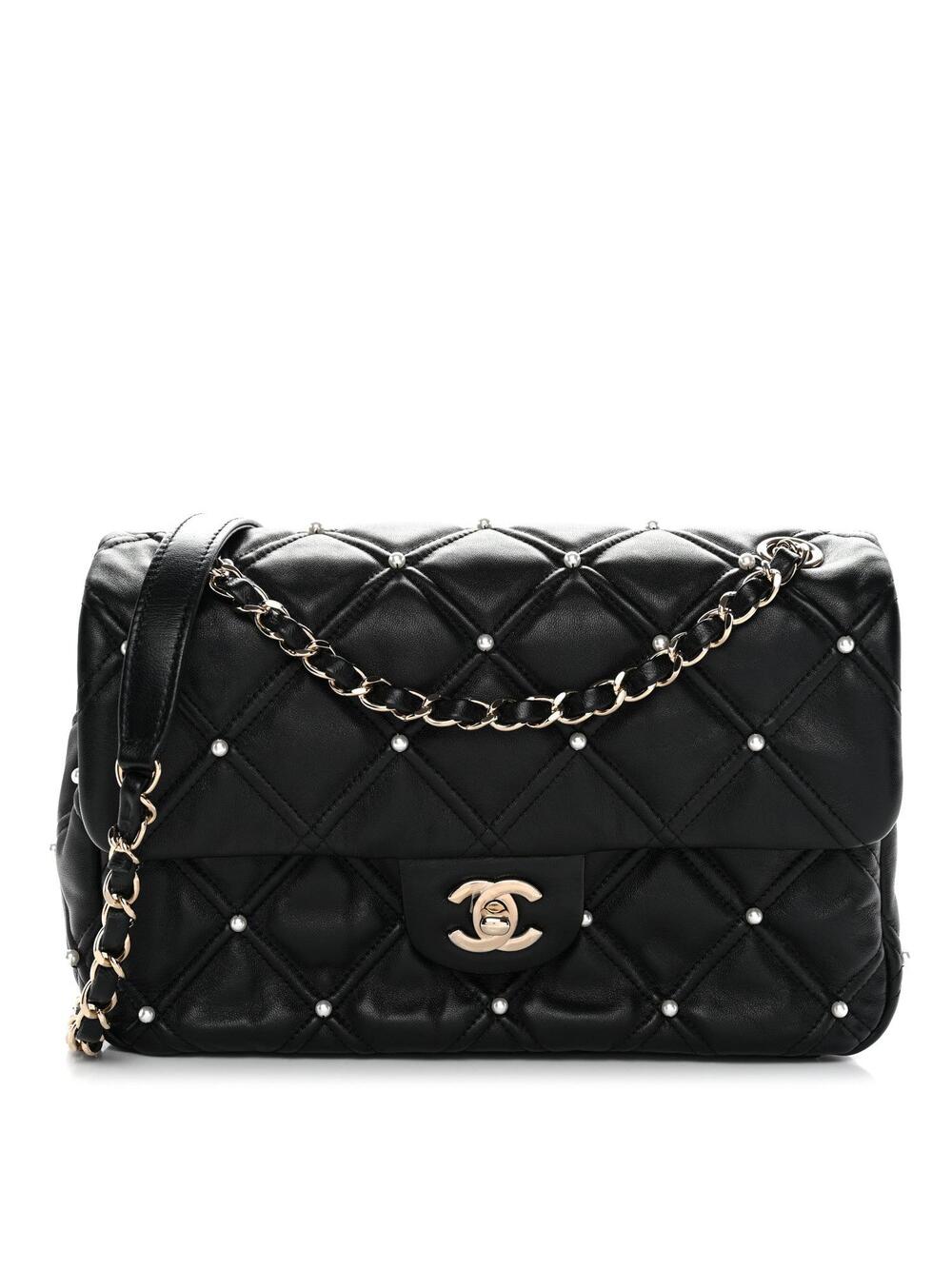 Chanel Lambskin Quilted Pearl Studded #307942C55B